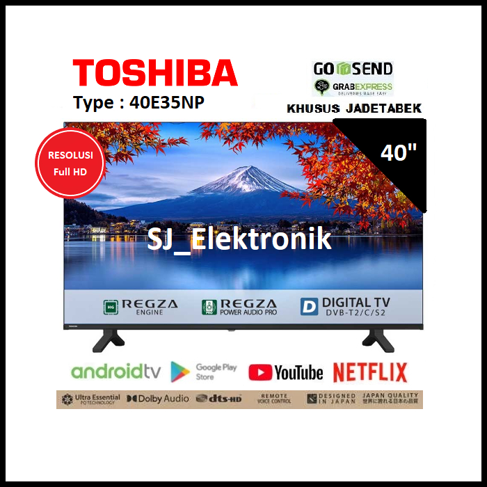 Toshiba 40E35NP Android TV Full HD DVB-T2 | LED TV 40 Inch