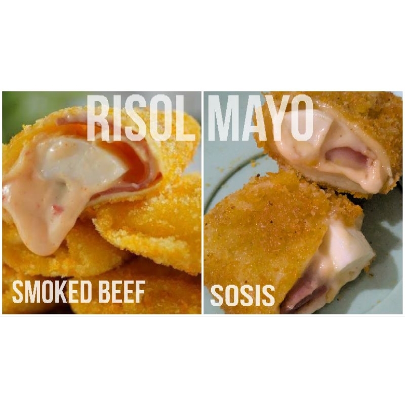 

Risol Mayo Mentai 5pcs isi Smoked beef telur dan Sosis telur