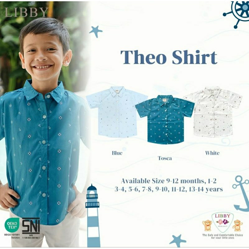 Libby - Theo Shirt Print | Kemeja Motif Anak
