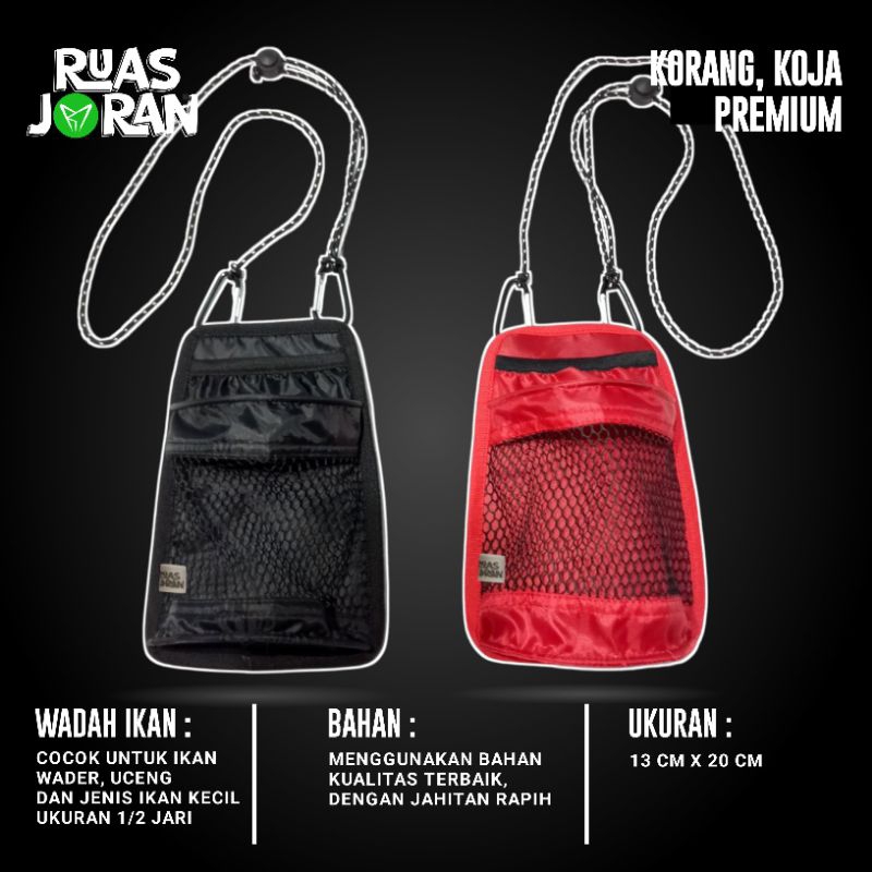KOJA TAS IKAN KECIL - TAS WADER PREMIUM - TAS UCENG - KORANG WADER - KEMPIS WADER - KOJA IKAN KECIL