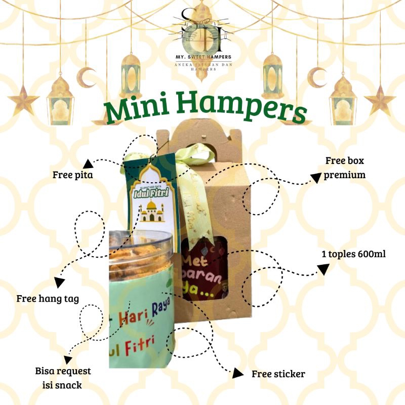 

Hampers Lebaran Snack jar 600ml murah simpel elegan