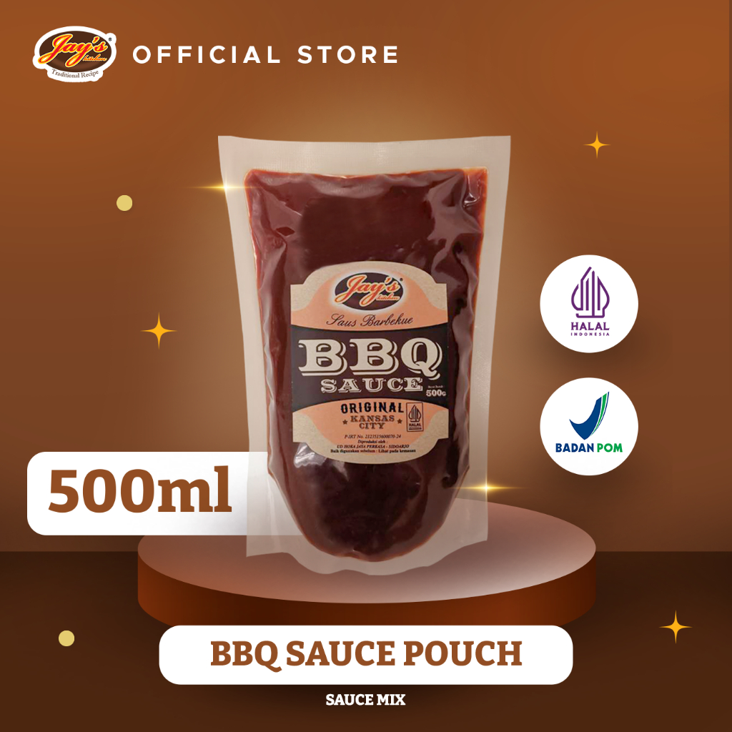 

Jay's Kitchen Barbecue Sauce Original Pouch 500 ml