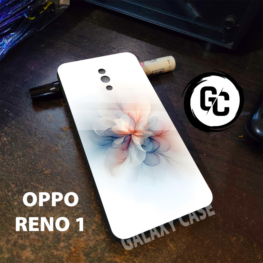 case Hp OPPO RENO 1/GC28/Motif BUNGA/softcase glossy OPPO RENO 1/Casing OPPO RENO 1/Case glitter