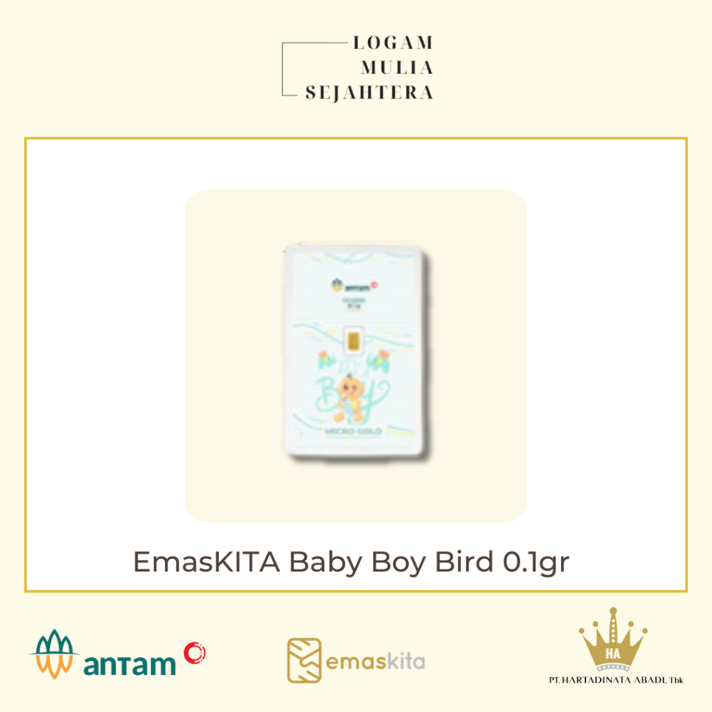LOGAM MULIA 0,1 GRAM ANTAM BABY BOY 2 (MICRO GOLD/EMASKITA GIFT SERIES)