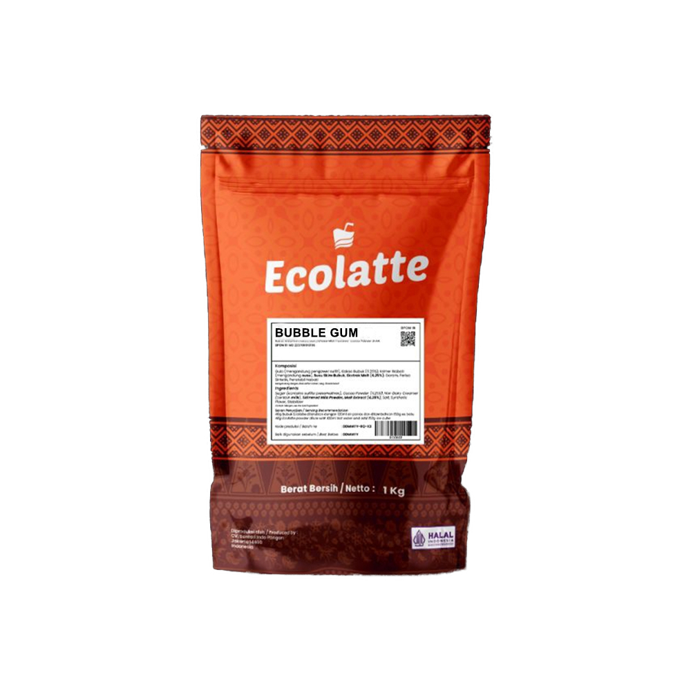 

Ecolatte Bubble Gum Powder Drink / Minuman Bubuk 1kg