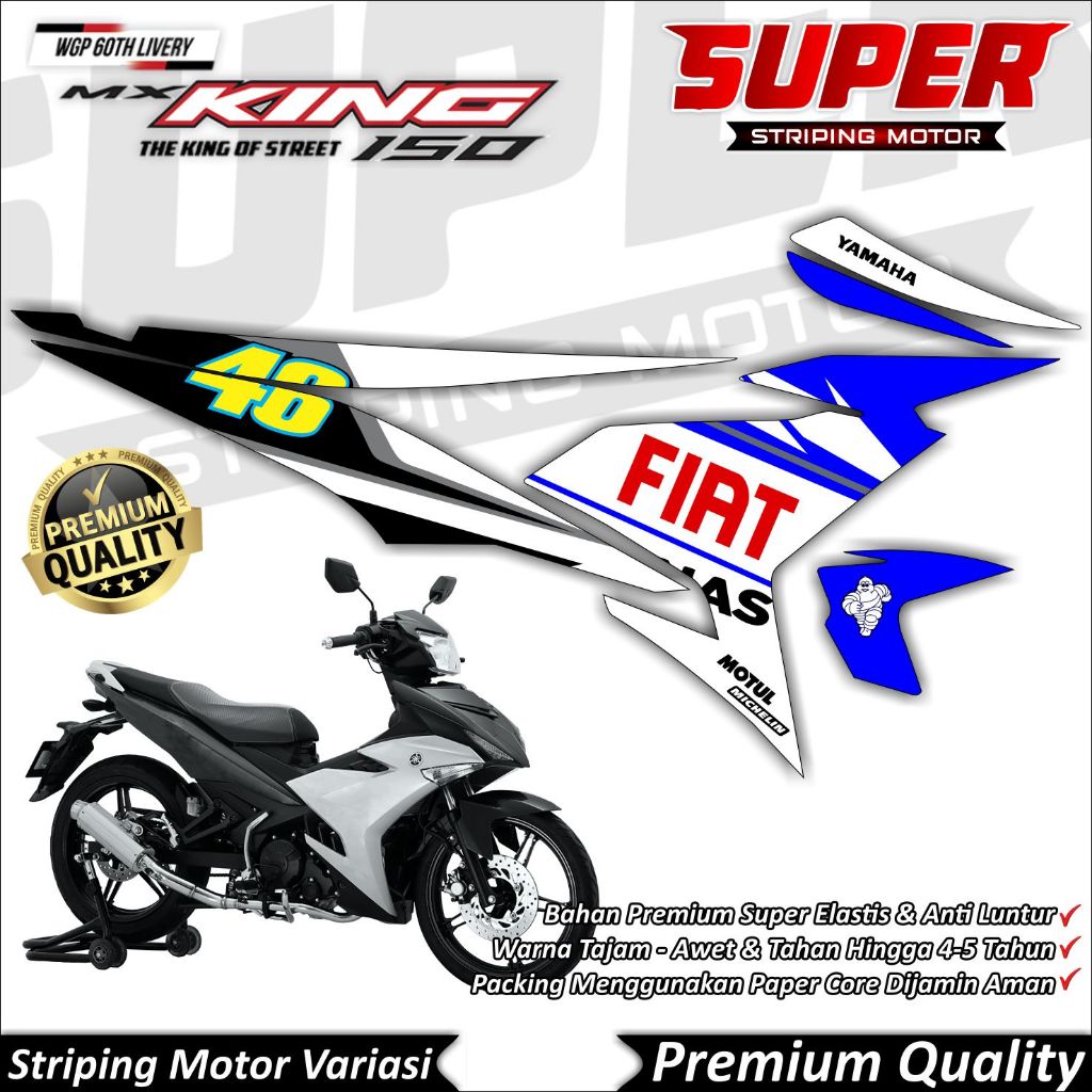 Stiker MX KING Anti Luntur keren Striping MX King 150 Striping Yamaha MX King 150 Fiat