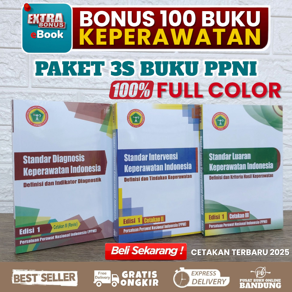 PAKET 3 BUKU PPNI SDKI SIKI SLKI PREMIUM ORI CETAKAN 3