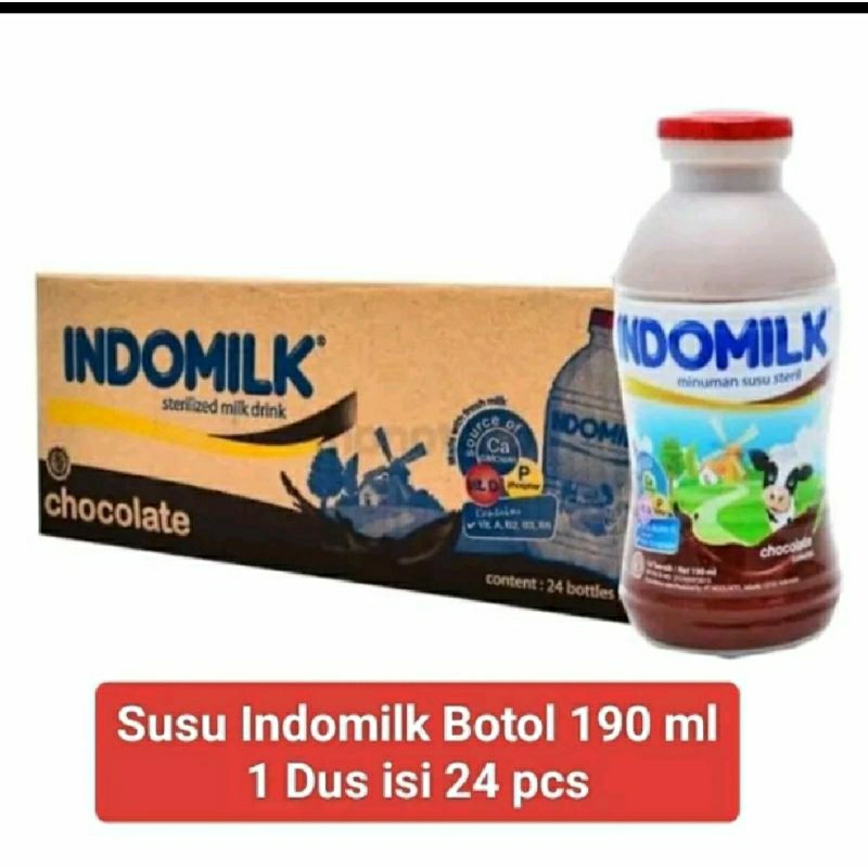 

1DUS susu INDOMILK coklat BOTOL isi 24 pcs