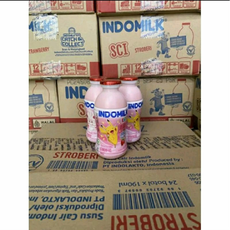 

1DUS SUSU INDOMILK BOTOL strawberry 24 pcs