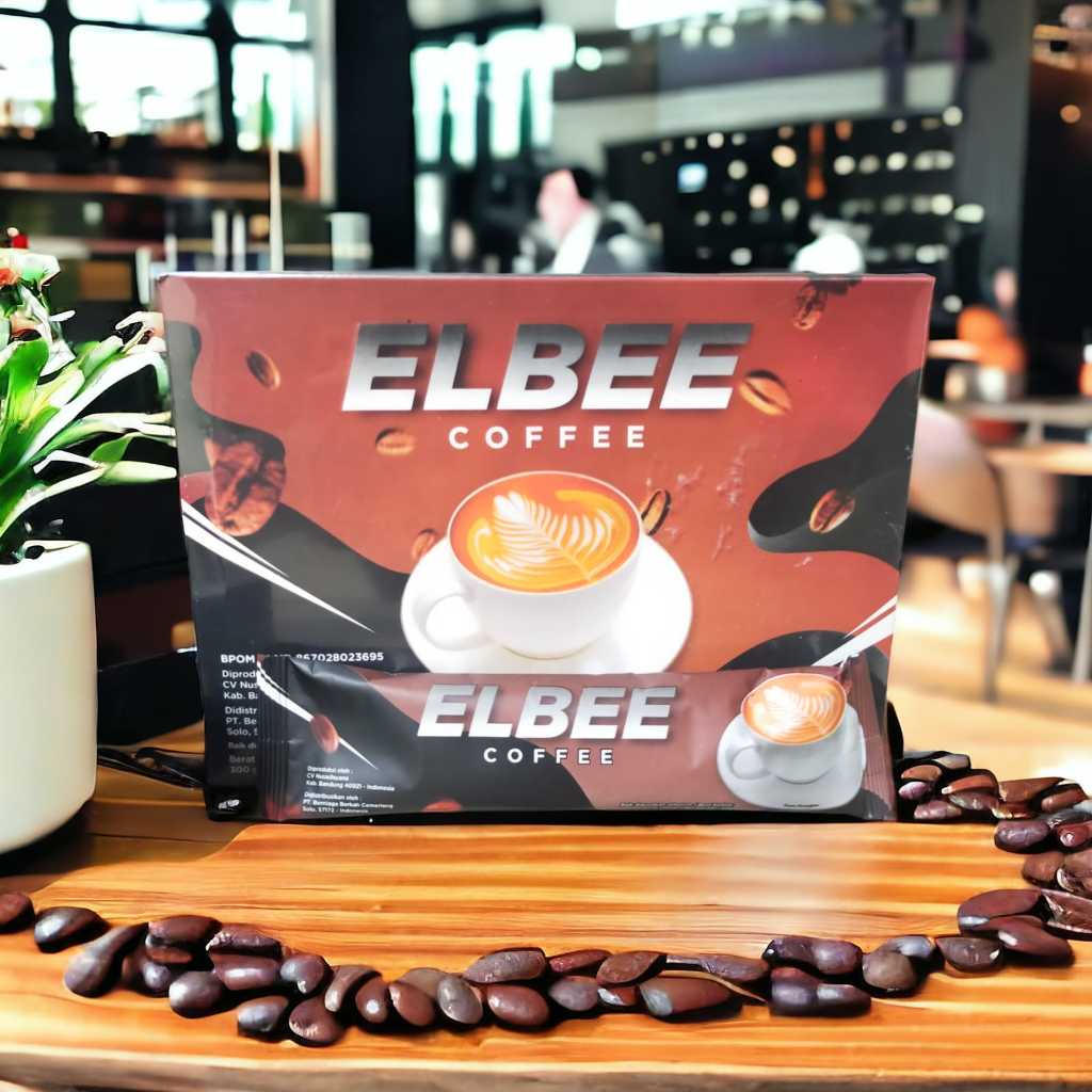 KOPI ELBEE / ELBE COFFEE 1 BOX ISI 10 SACHET KEMASAN TERBARU ASLI