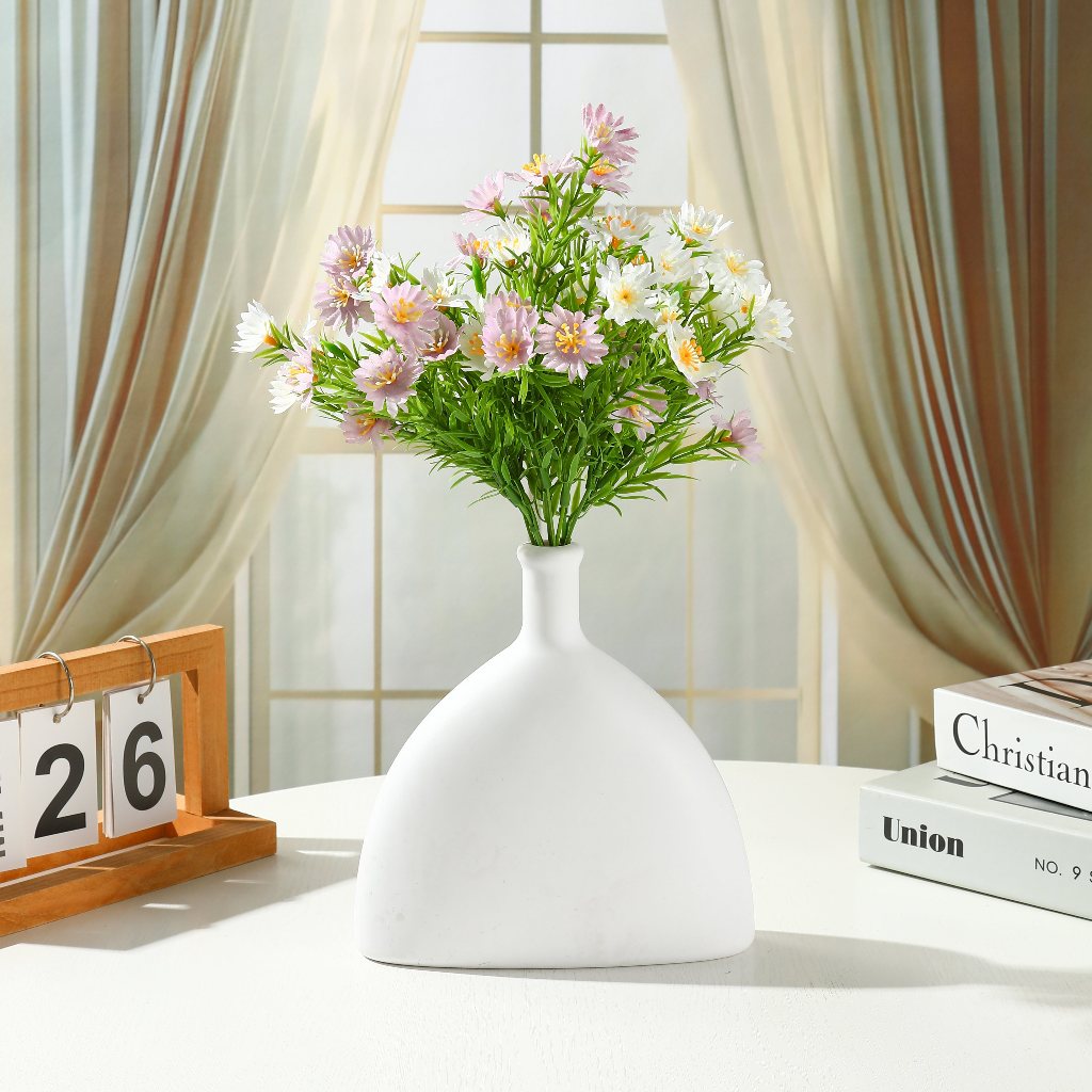 Set Vas Bunga Plastik Kombinasi/Bunga Artificial/Bunga Hiasan Ruang Tamu/Bunga Hiasan Meja Makan