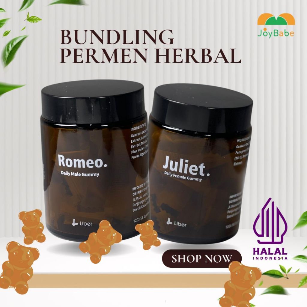 

Liber Bundling Gummy Permen Gel Herbal Romeo Juliet Untuk Pria dan Wanita