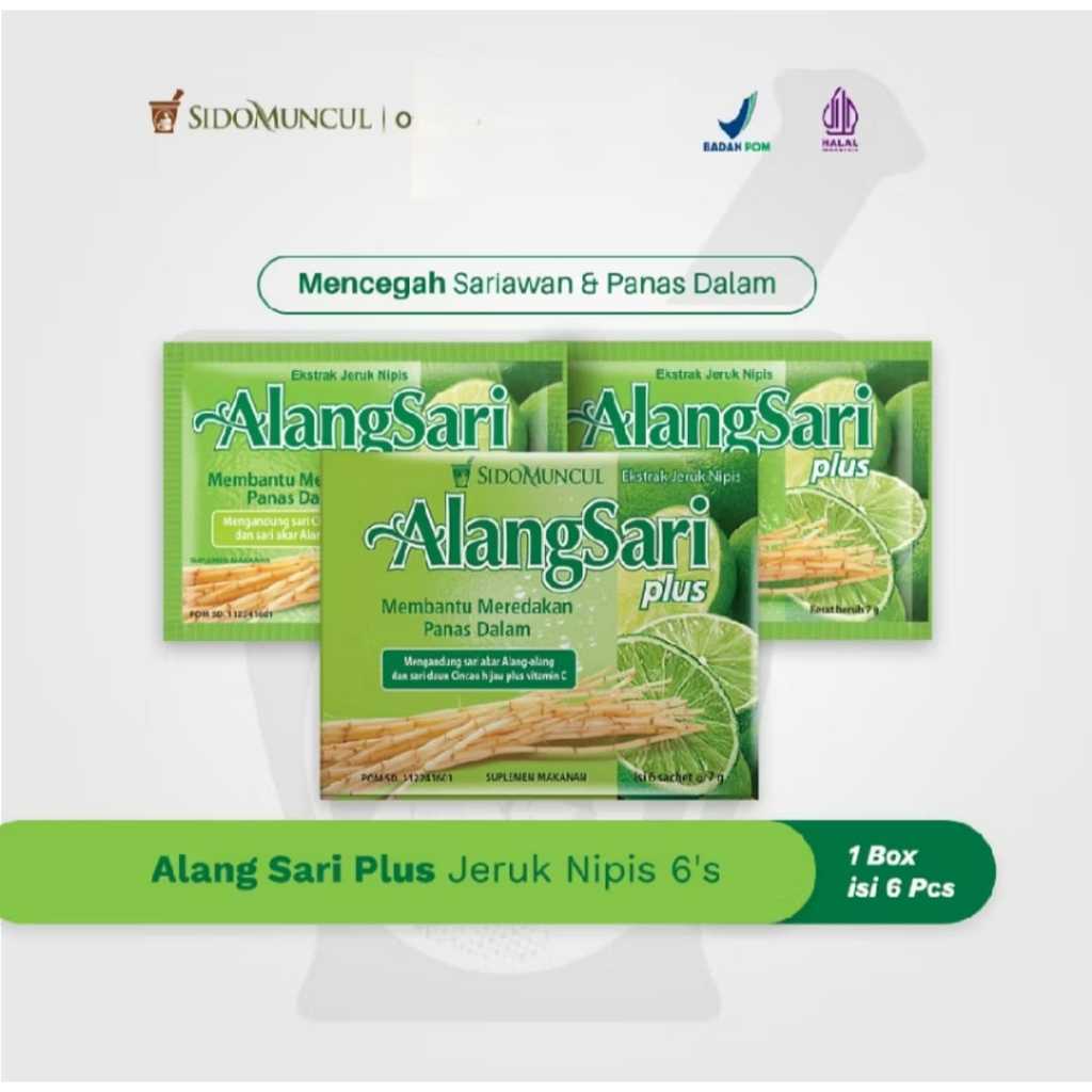 

HALAL! Alang Sari Plus Jeruk Nipis 3x6's - Mencegah Sariawan & Panas Dalam