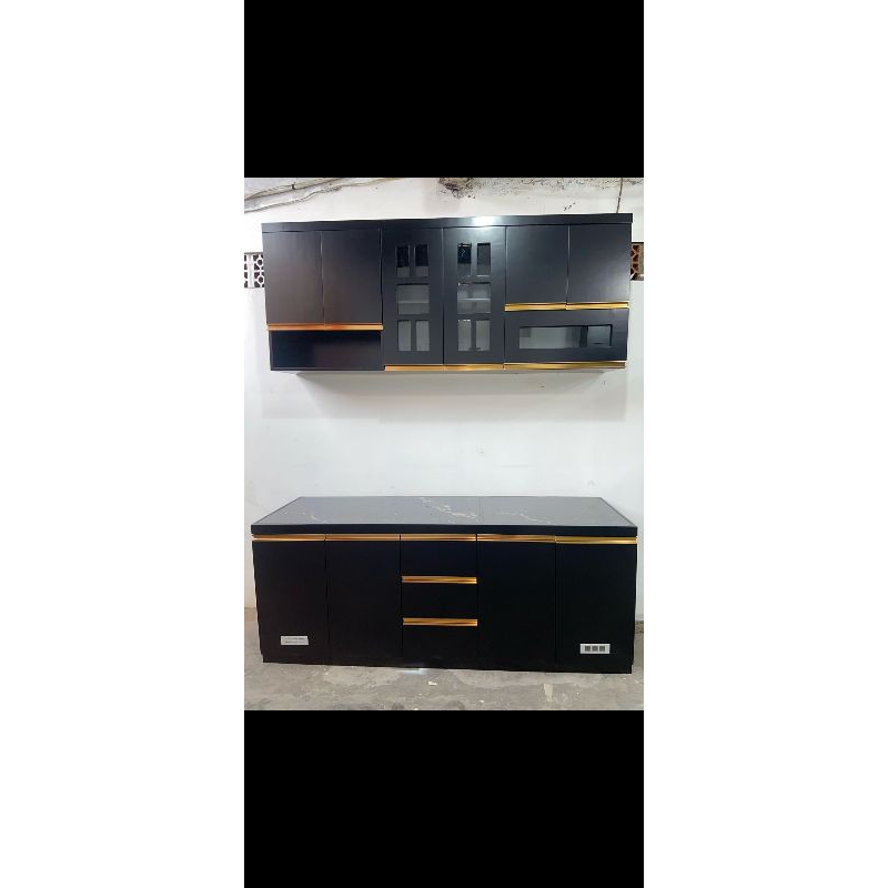 kitchen set atas bawah edging gold
