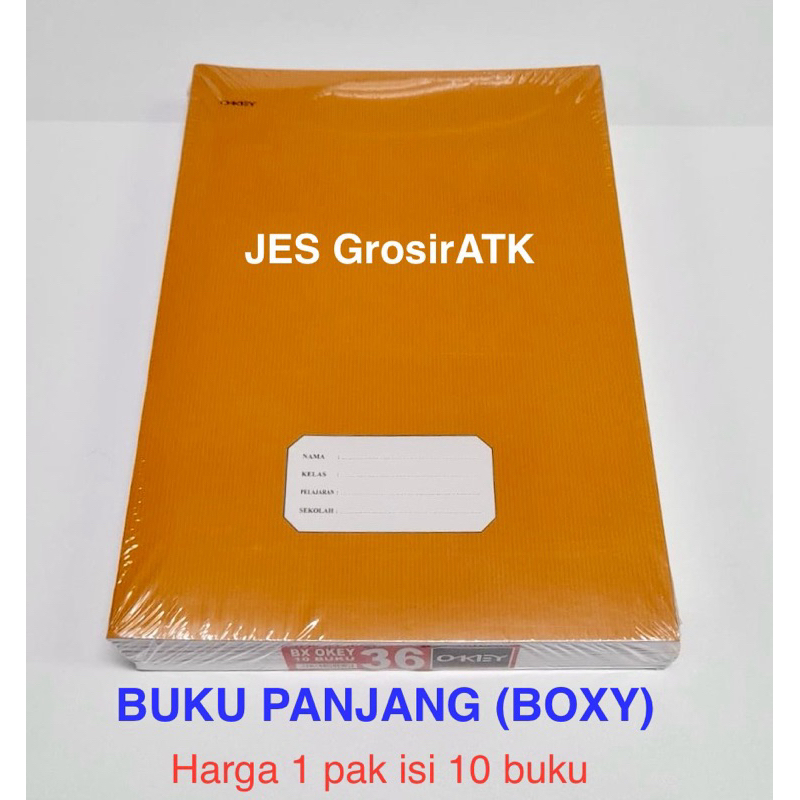 

Buku Tulis Boxy Kraft Sampul Coklat OKEY 36 lembar (Buku Panjang)