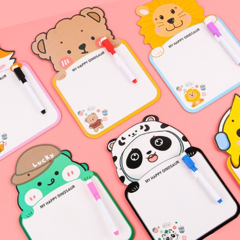 

Papan Tulis Mini Anak Karakter Lucu / Papan Tulis Anak Free Spidol Bisa Dihapus Dan Tali Gantung / Papan Tulis Mini