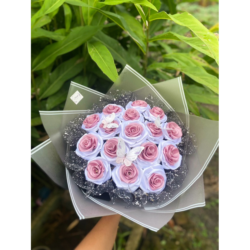 buket bunga satin buket mawar satin buket pita satin buket bunga besar