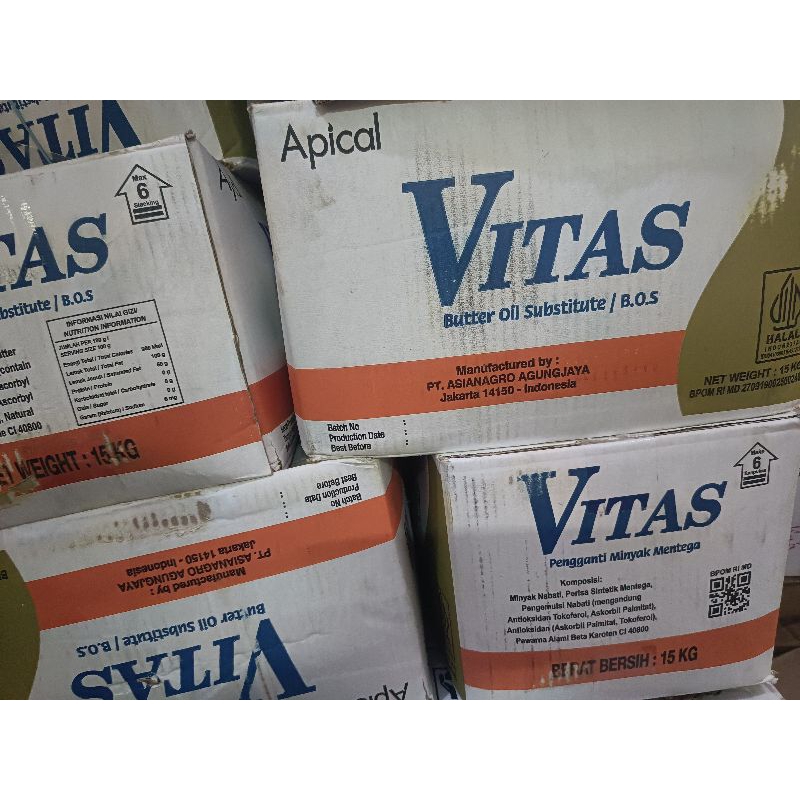 

RUM BUTTER BOS VITAS 15KG(1DUS)ROM BUTTER PENGGANTI MINYAK MENTEGA | BUTTER OIL SUBSTITUTE