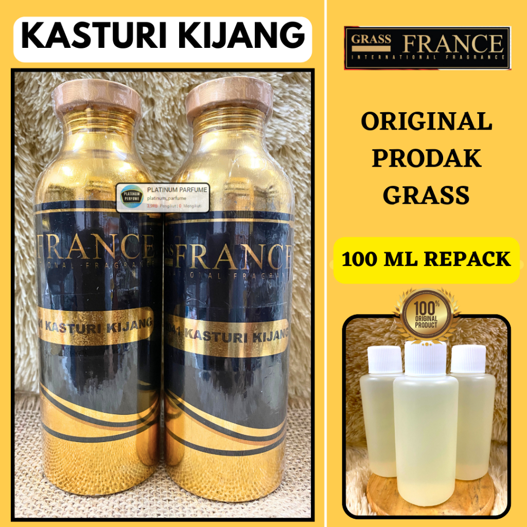 Bibit Parfum KASTURI KIJANG Berkualitas 100 ML MURNI GRASS Fragrance - Parfum AL REHAB Non Alkohol
