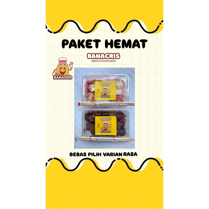 

[BANACRIS] PAKET HEMAT KERIPIK PISANG COKLAT LUMER KAPASITAS 1.000ML DAN BERAT TOTAL 300G