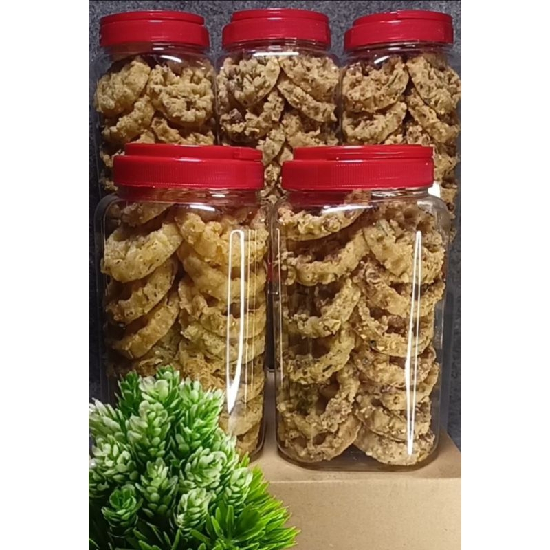 

PEYEK KEMBANG GOYANG KACANG TANAH, KACANG HIJAU DAN UDANG REBON TOPLES 2 LITER