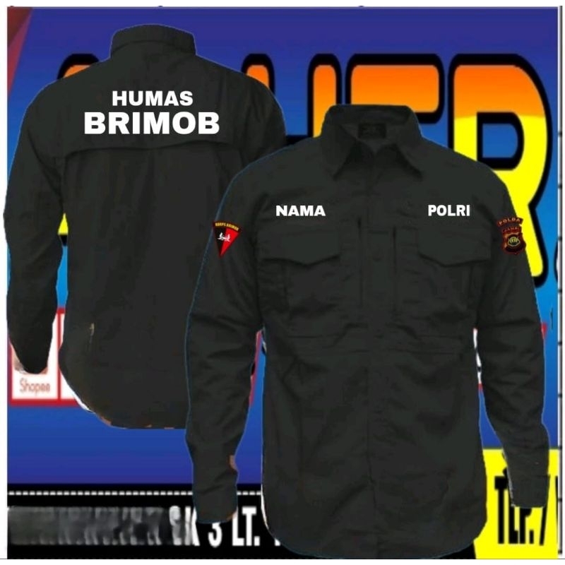 Kemeja tactical Humas brimob baju tactical humas Brimob kemeja Humas brimob baju Humas brimob seraga