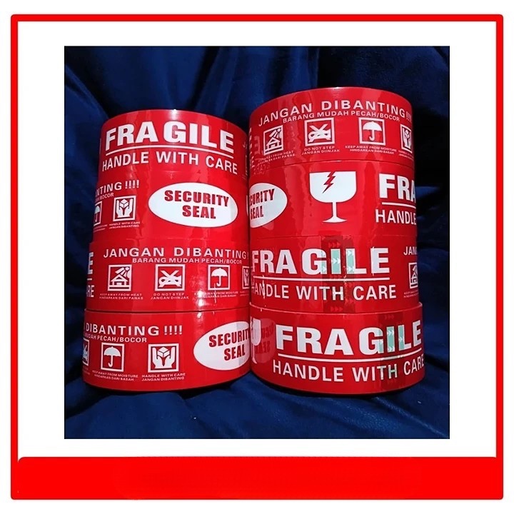 

Lakban Fragile Merah 48mm x 90Yard Solasi