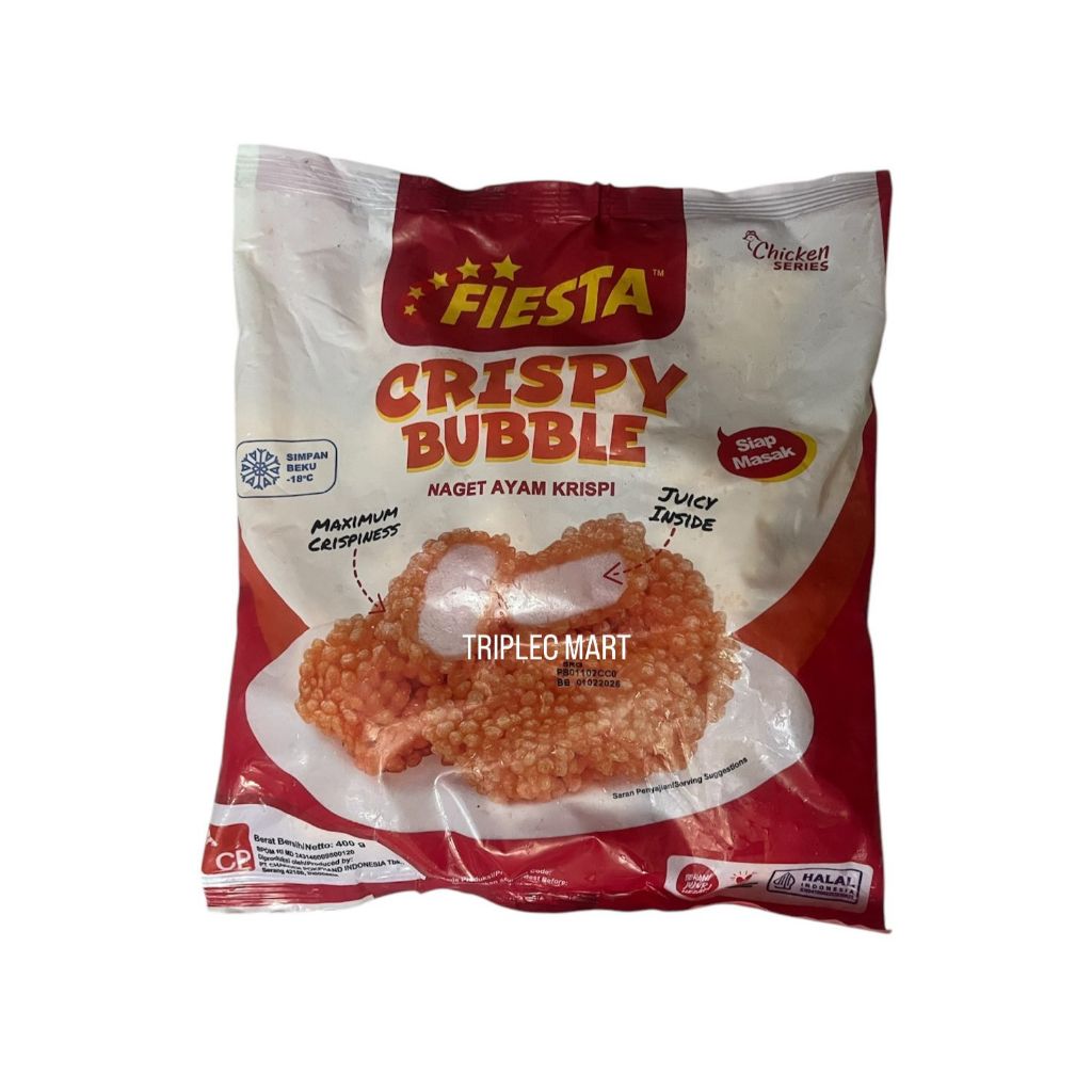 

Fiesta Crispy Bubble Naget Ayam Crispy 400gr