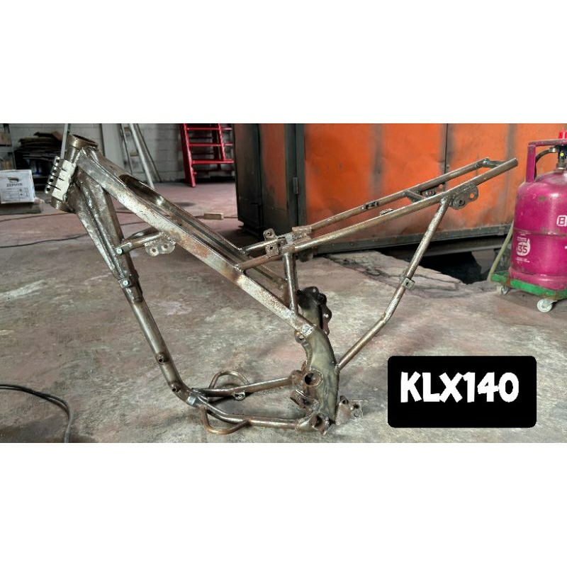 rangka klx 140 custom frame klx140 custom mentahan belum dicat