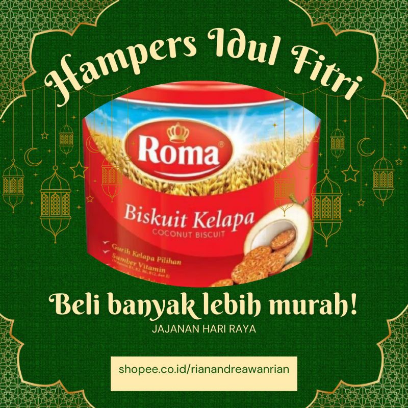 

BISKUIT ROMA KELAPA 1KALENG JAJANAN HARI RAYA IDUL FITRI