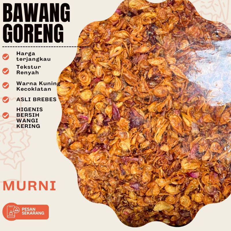 

1kg Bawang Goreng Asli Brebes 1KG Brambang Goreng Asli Brebes Murni Bersih Harum