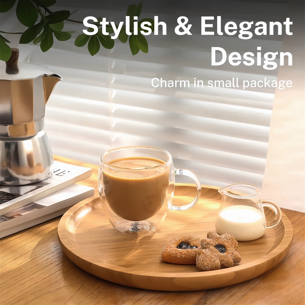 Gelas Aesthetic Gelas Kopi Tahan Panas Gelas Kaca Double Wall Gelas Unik Dan Lucu Aesthetic Cangkir