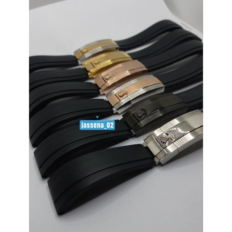 Strap tali jam tangan rubber Rolex Subamarine Oysterflex Daytona Gmt hight quality