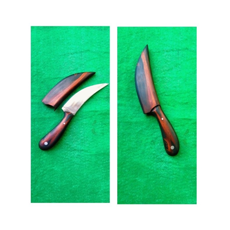 pisau seset kulit sapi bilah 10 cm