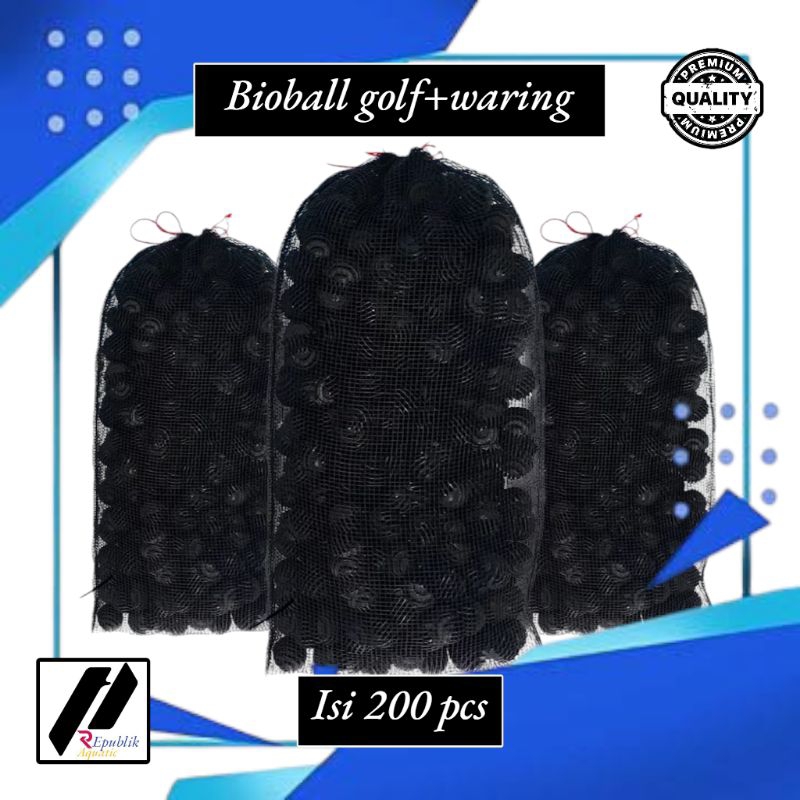 BIOBALL FILTER KOLAM AQUARIUM Per Paket isi 200pcs plus waring / bioball golf/ media filter aquarium