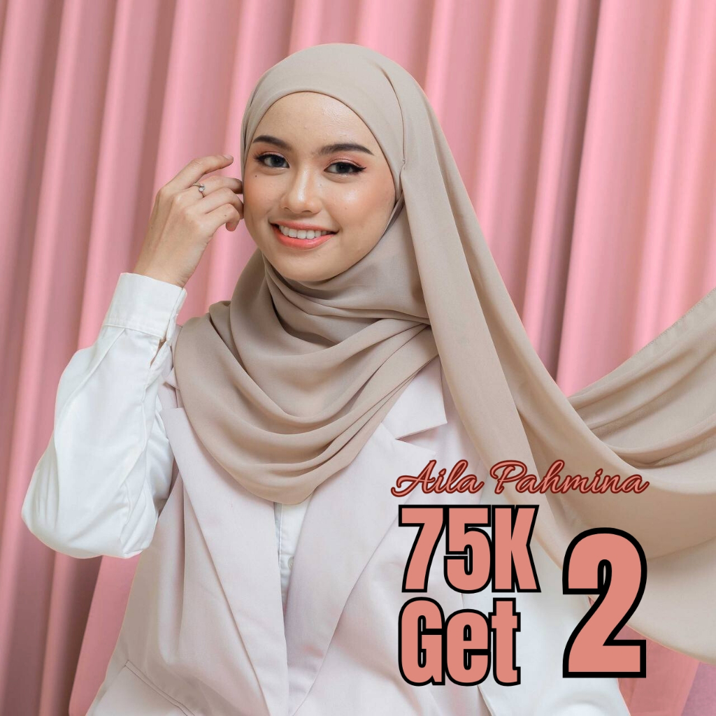 New Pashmina Inner Jilbab Style Formal dan Casual Model Aila Pashmina Inner dengan Bahan Cerutty Bab