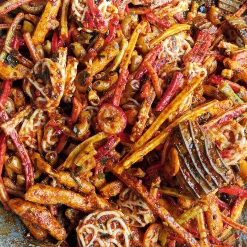 

KERUPUK SEBLAK CAMPUR/MIX JENGKOL PEDO/BETON/BASRENG