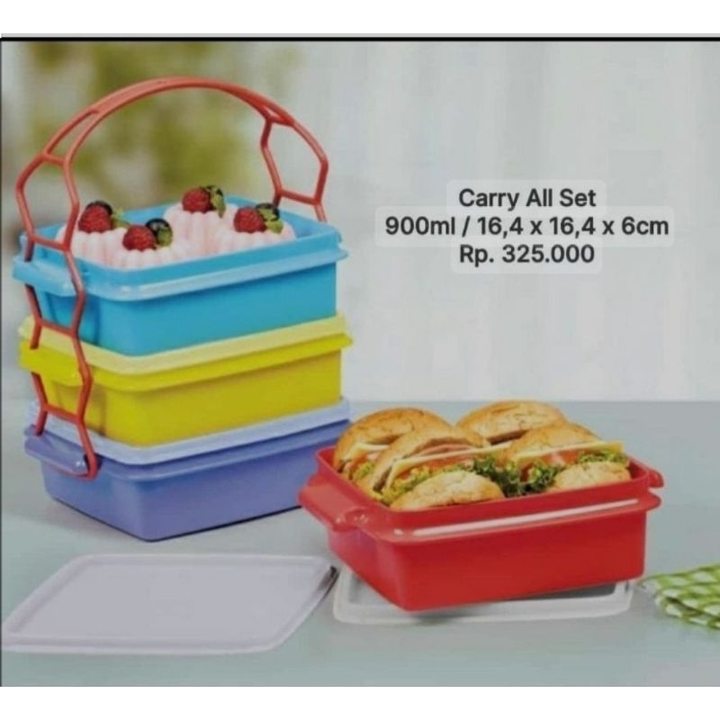 NEW Carry All Set Tupperware/ Small Carry All set / CTG / rantang Tupperware satuan