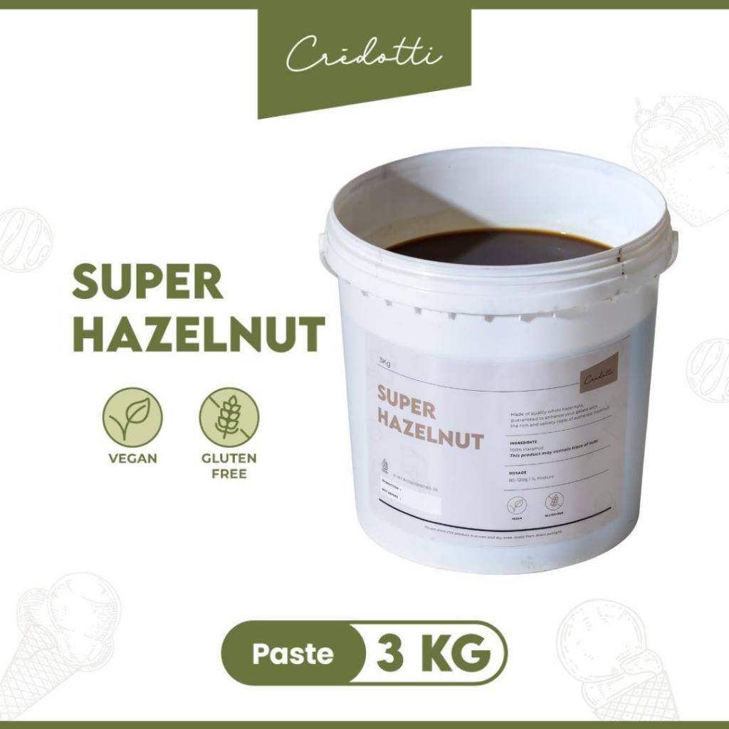 

Hazelnut Paste Brown Color / Pasta Perisa Gelato Ice Cream Flavor Bakery Rasa Kacang (3kg) Selai