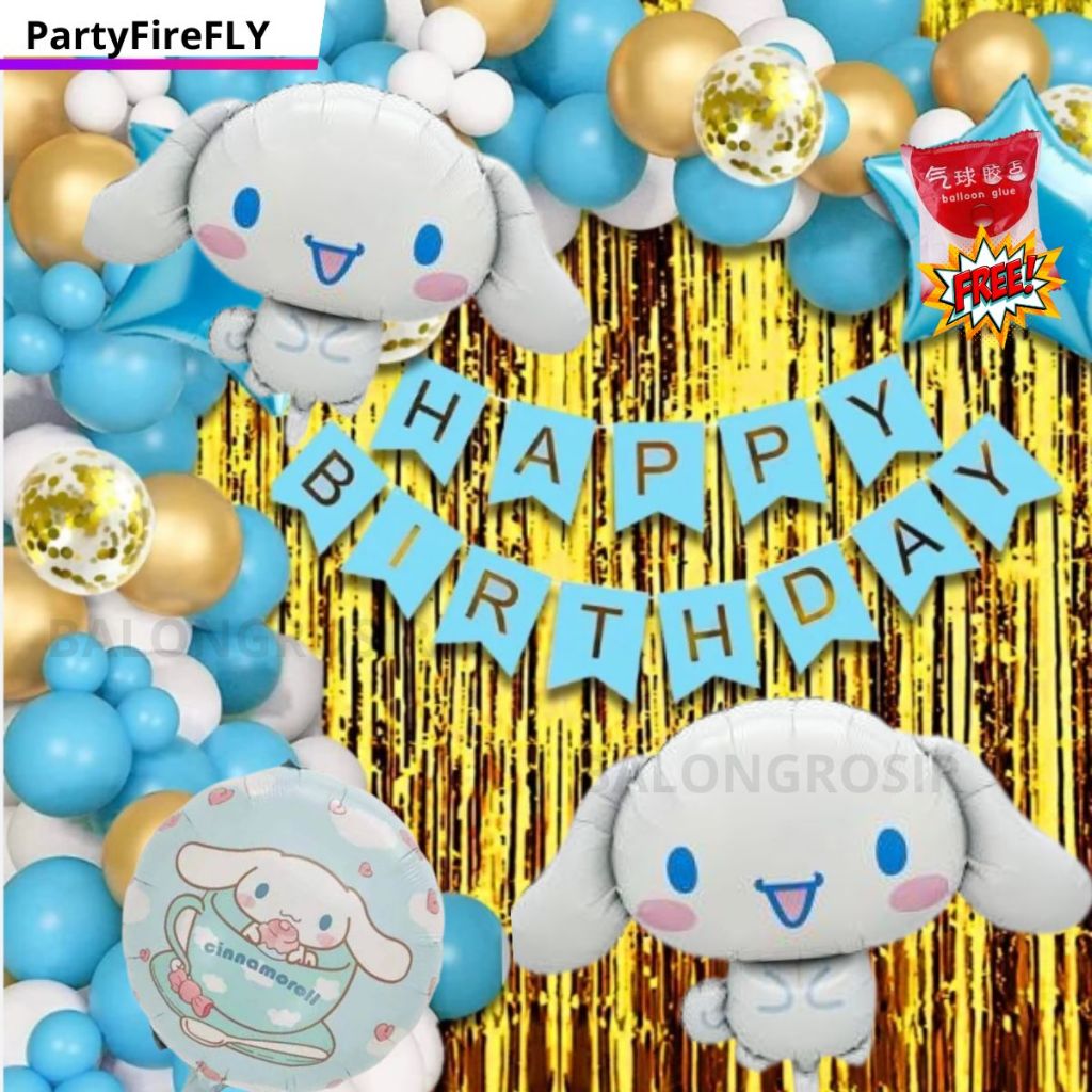 CINNAMOROLL Paket perlengkapan dekorasi pesta ulang tahun CINNAMOROLL birthday decoration perlengkap