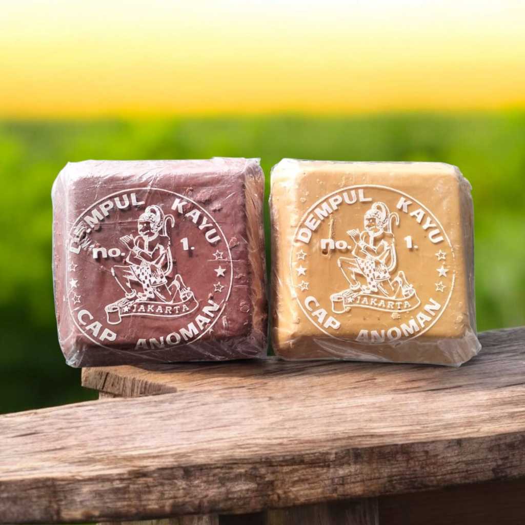 Dempul kayu // dempul apem, warna coklat & kuning