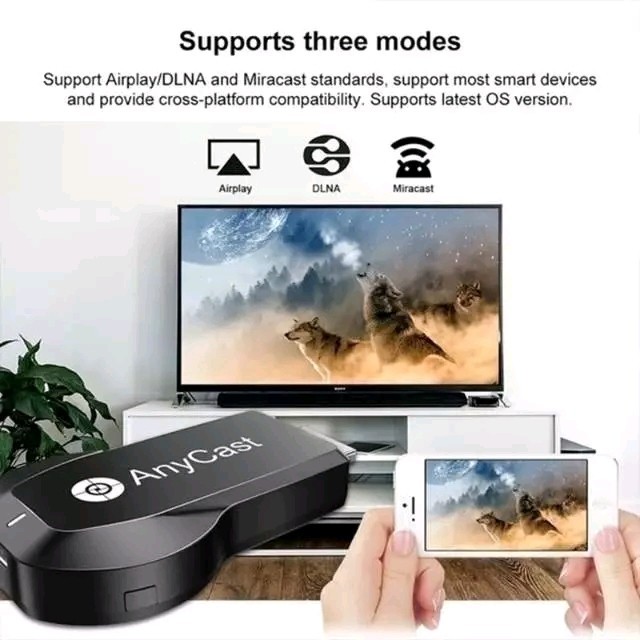 Anycast M100 4K Wifi HDMI Mirroring Display Dongle Smartphone to TV Proyektor