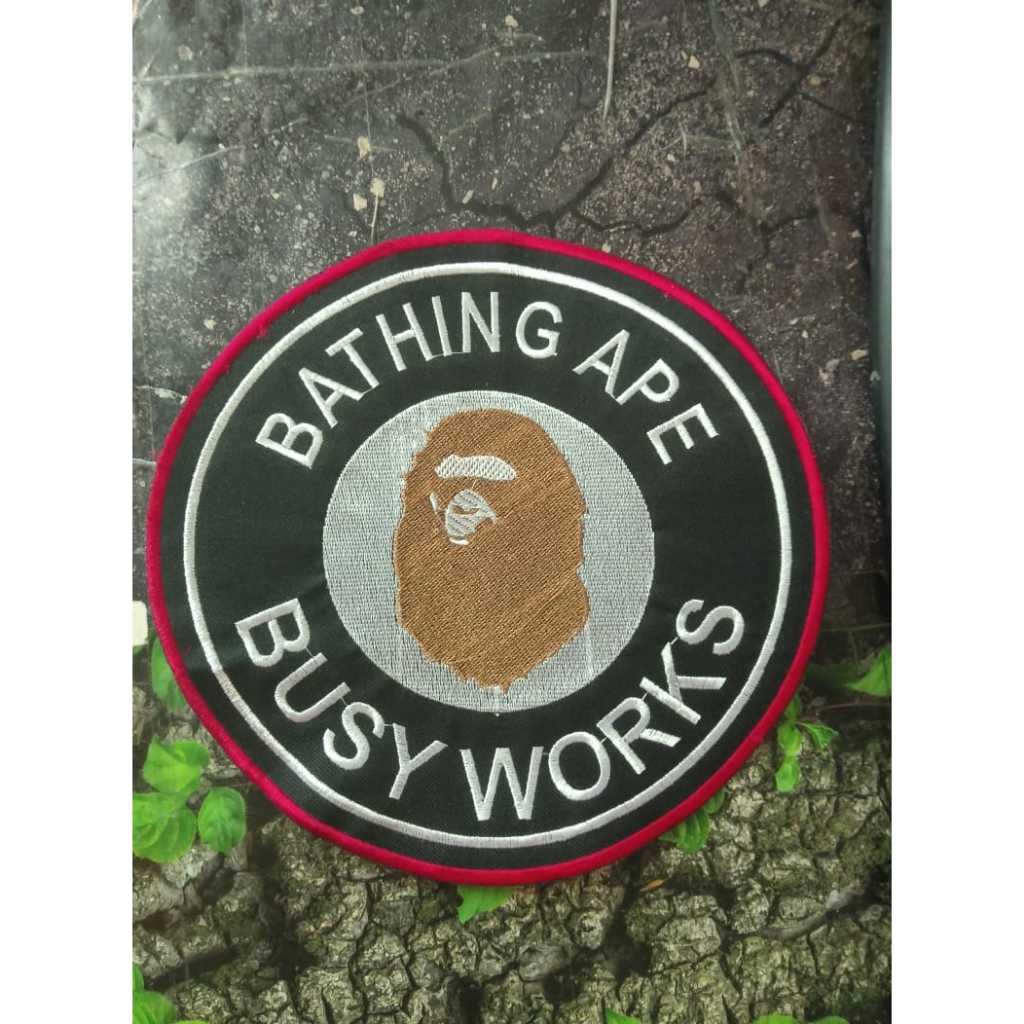 Back Patch Bordir Besar Jaket BATHING APE