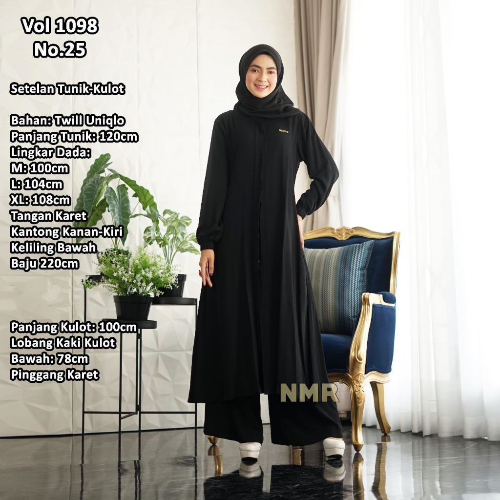 NMR by Namira Stelan Tunik Kulot Twill Uniqlo Premium Size Kecil hingga Jumbo