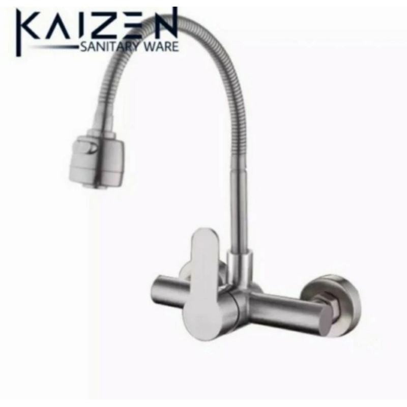 kran sink panas dingin tembok up down