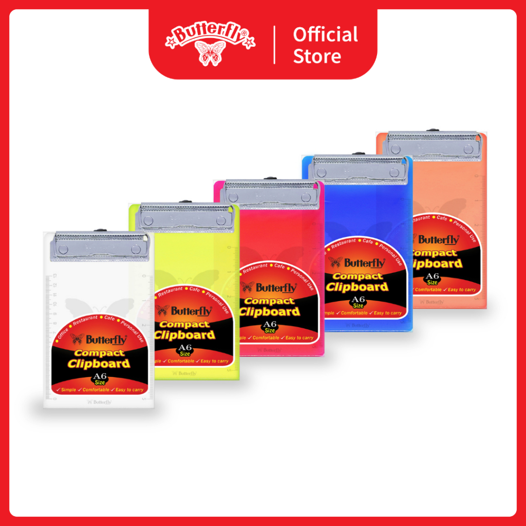 

Butterfly Clipboard A6 Compact