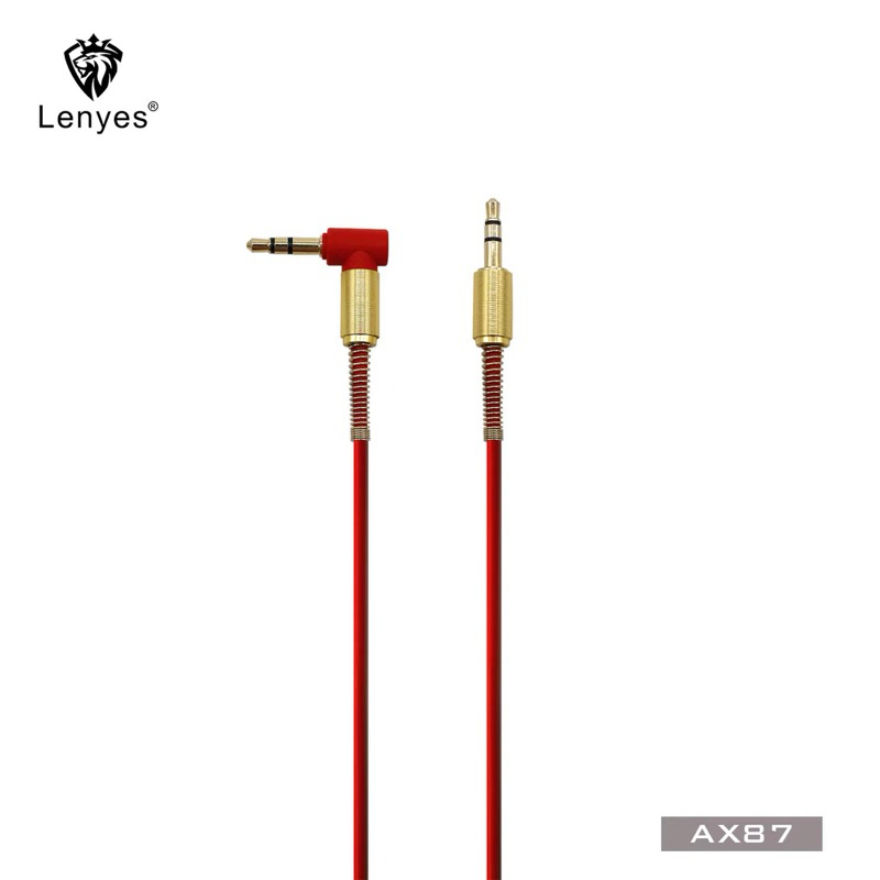 Kabel Aux LENYES AX87 Colokan Aux Jack To Jack L 3.5mm Audio