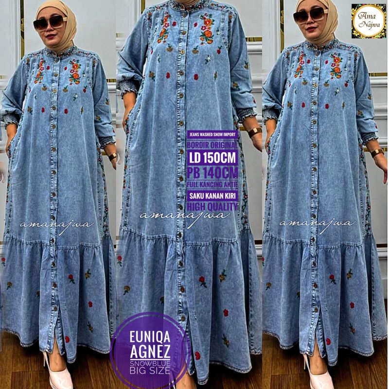 JUMBO LD 150 DAN LD 130 EUNIQA GAMIS BAJU WANITA BY AMANAJWA