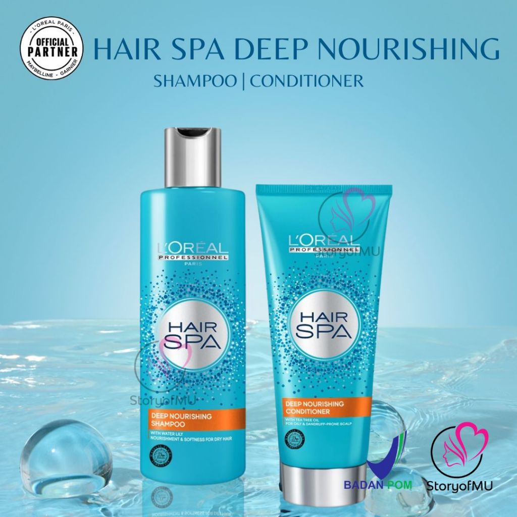 LOREAL Hair Spa Deep Nourishing Shampoo & Conditioner | Perawatan Rambut Kering Rusak Rontok
