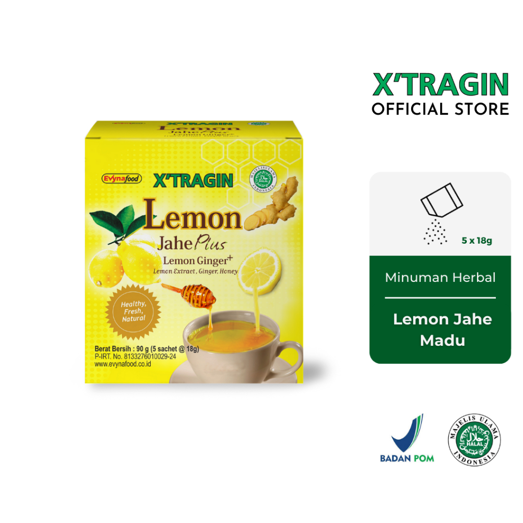 

X'TRAGIN Lemon Jahe Plus Madu Minuman Bubuk